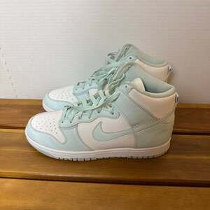 Nike Dunk High Sneakers - Mint Green & White, Light Aqua High-Tops
